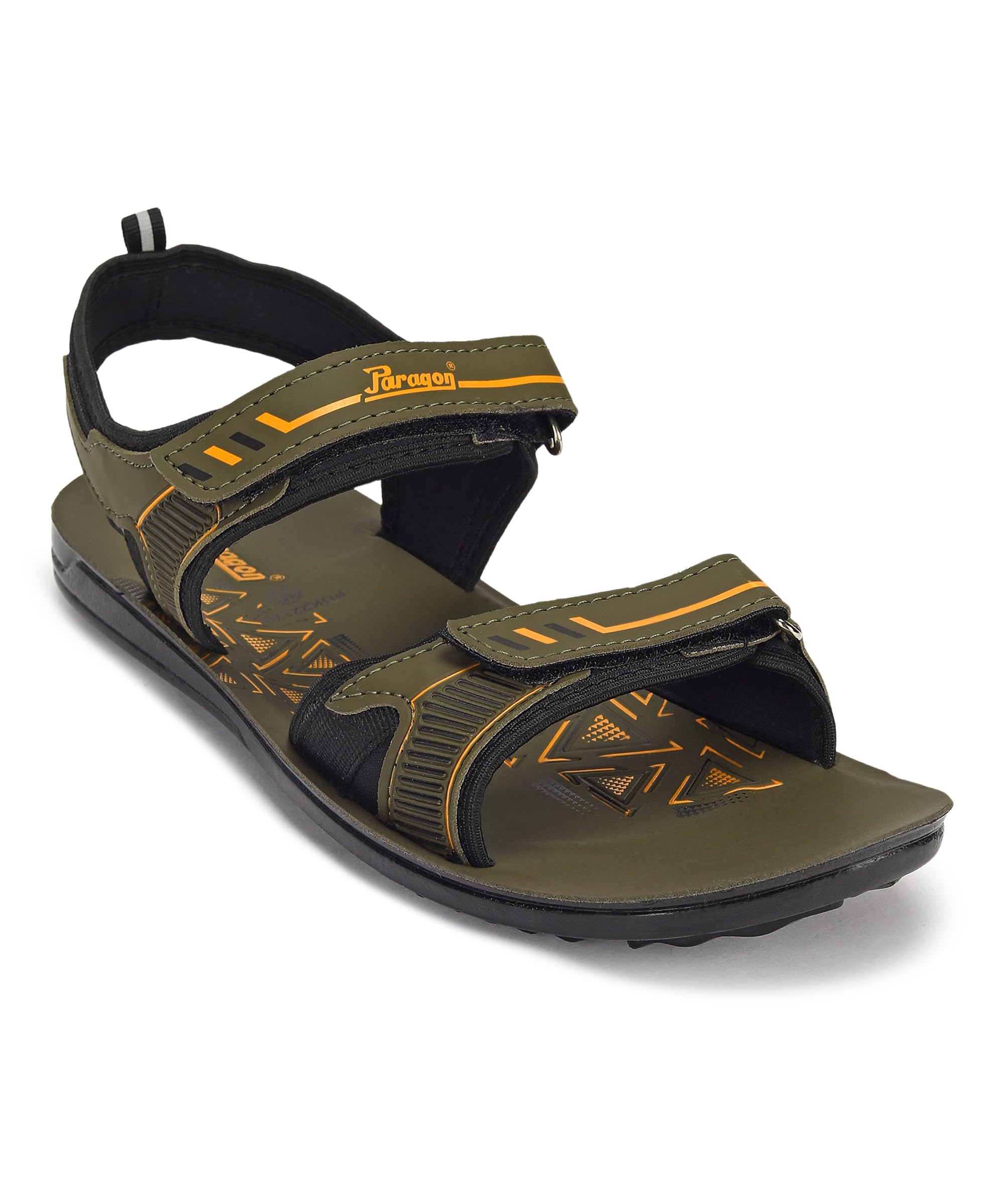 PARAGON PUK2217G Stylish Velcro Sandals for Men | Durable, Comfortable & Lightweight Sandals with Cushioned Soles | Easily Washable | Ideal for Everyday Use Olive Green (B0C7QBWGJY) Amazon Price History, Amazon Price Tracker