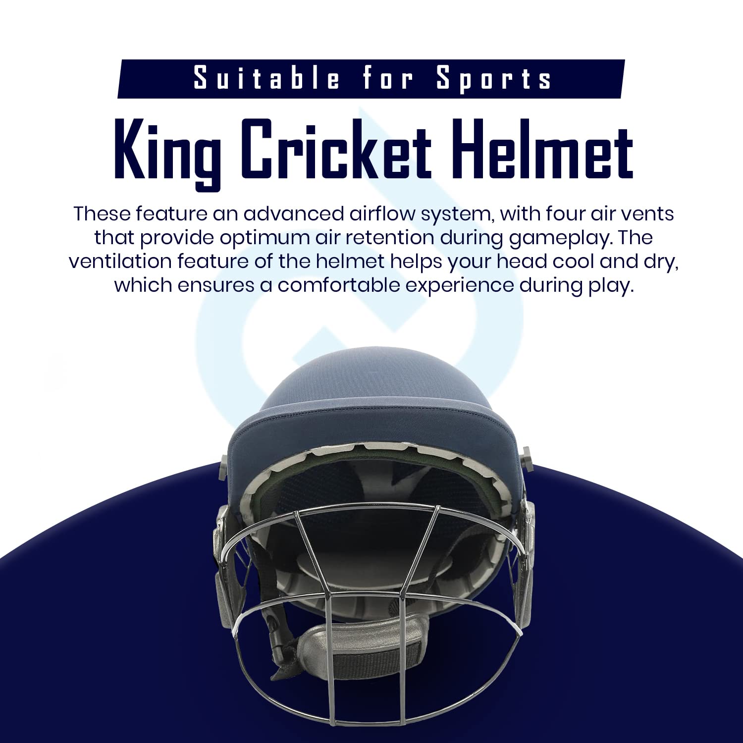 KS CRICKET DOUBLE GRILL HELMET, ADULT SIZE, ADJUSTABLE, EXCELLENT QUALITY WITH BACK PROTECTION