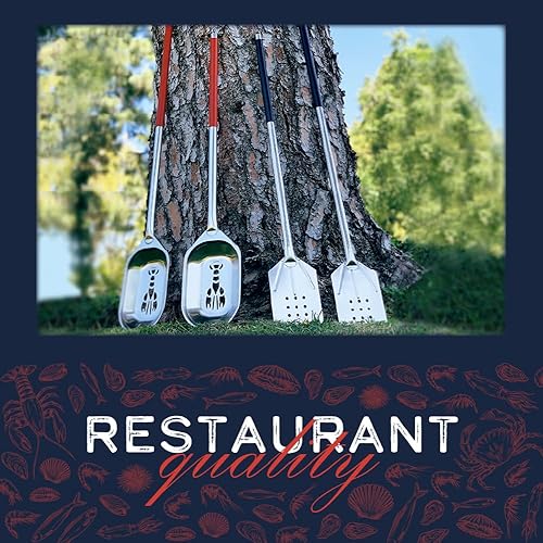 Miniatura 9 de CONCORD Agitador de cuchara de jambalaya de una pieza de cangrejo de cangrejo de río de acero inoxidable. Ideal para mariscos, langostas, cangrejos,