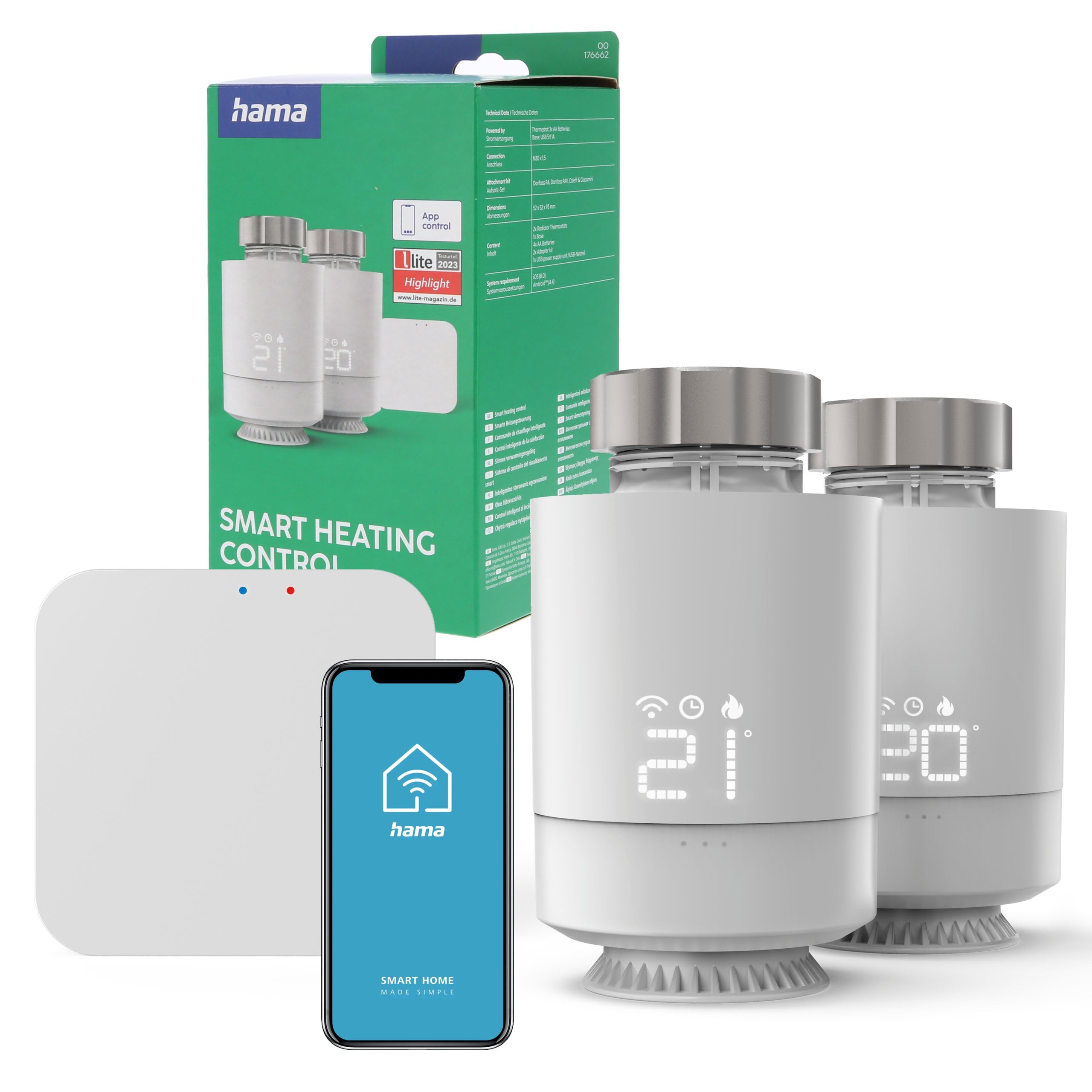 Hama 176662 Smarte WLAN-Heizungssteuerung