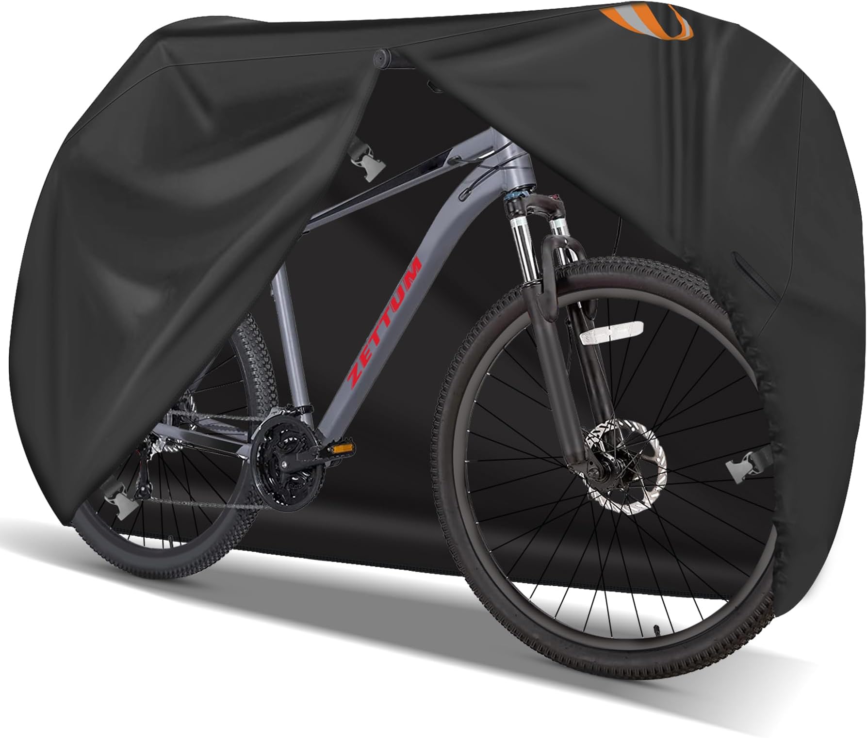 Zettum Bike Cover for 1 Bikes - Stationary Bike Covers for Outside Storage Waterproof Outdoor & Heavy Duty, 600D PU Coating Bicycle Covers for 1 Bike Mountain Bikes, Road Bike, Beach Cruiser Bike