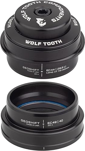 Miniatura 2 de Wolf Tooth EC44 Superior ZS56 Lower GeoShift Auriculares de ángulo de rendimiento de 2 grados largo