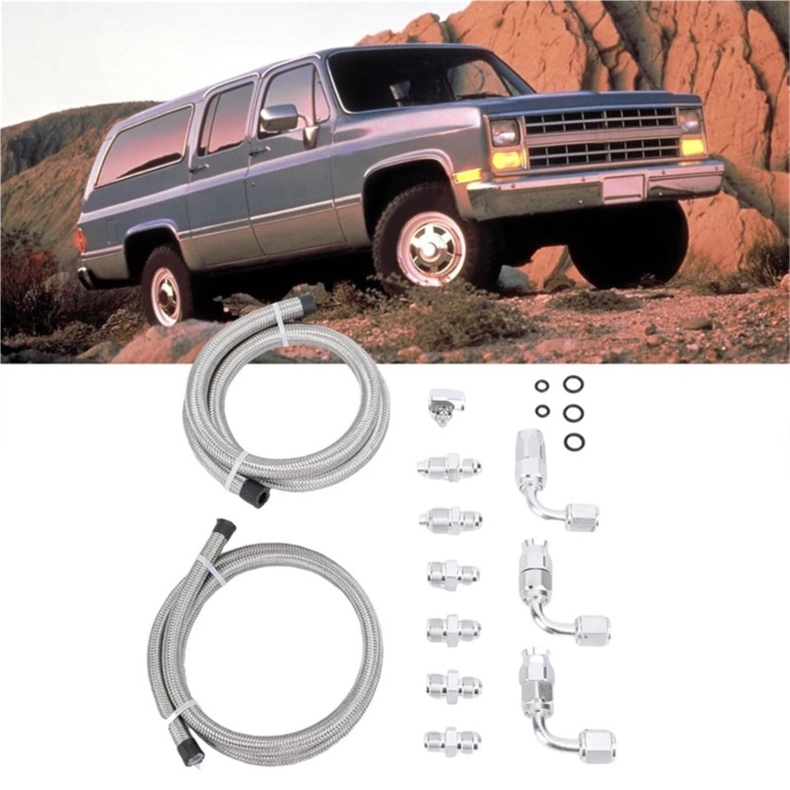 Pompa serwowa Pasuje do Chevy C10 LS Swap łączy pompę GM typ II kompatybilne akcesoria samochodowe zestaw węży wspomagania układu kierowniczego 6AN
