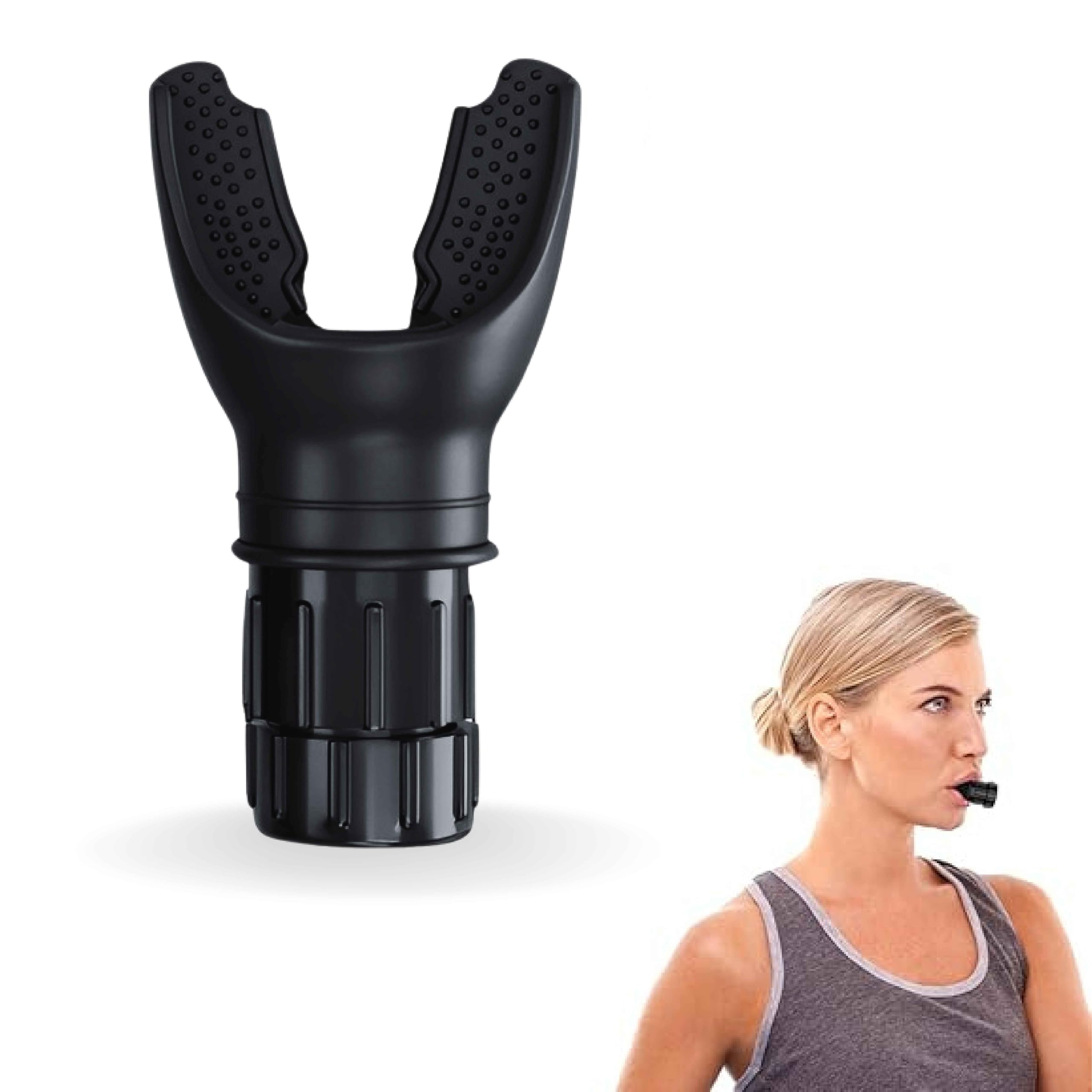 Breathing Trainer, Lung Capacity Exercise Device and Lung Exerciser for Respiratory Muscle Exercise and Increased Sports Breathing Fitness| Lungs Exercise Equipment | Men and Women | Black-image-19