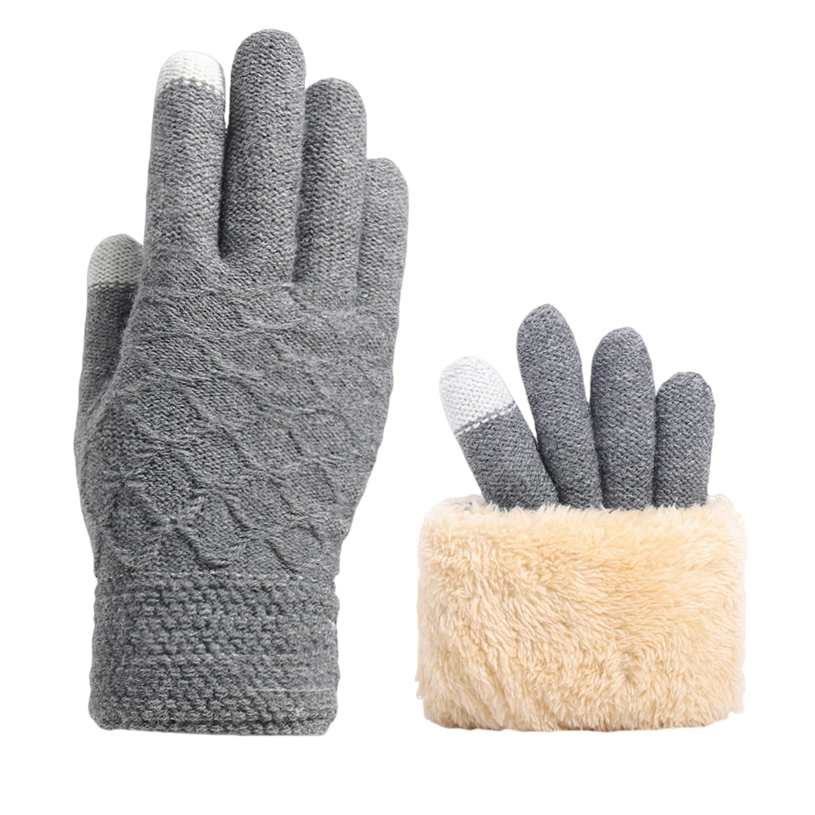 Guantes de pantalla táctil de invierno evitan manos frías con punto gris A59