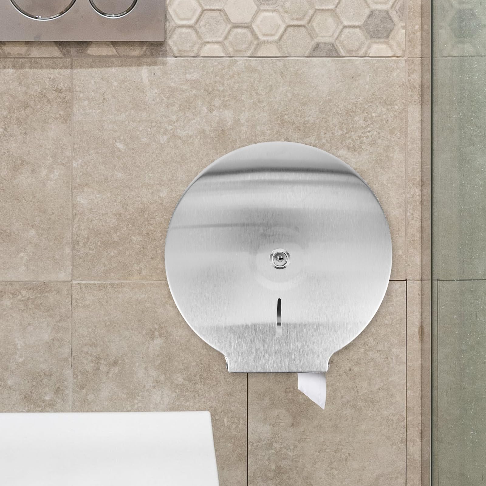 Kisangel Portarrollos Moderno y Minimalista de Acero Inoxidable de Papel Higiénico Resistente Capacidad Fuerte para Baño Doméstico y Hotel