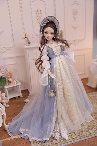 Miniatura 7 de Muñeca BJD pintada a mano de 13,22.8 pulgadas de alto, en estilo pastoral nórdico, muñeca de princesa, cuerpo de PVC con 31 articulaciones móviles,