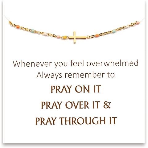STORYJEWELLERY Christmas Gifts for Women, Cross Bracelet for Women, Religious & Christian Gifts, Confirmation and Baptism Gift, Encouragement Presents for Sister Daughter and Friend, Christian Jewelry