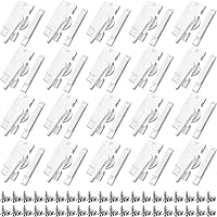 Qunclay 20-Pack Cam Action Window Sash Locks & Keepers - White Security Latches for Sliding, Double Hung Windows & Doors