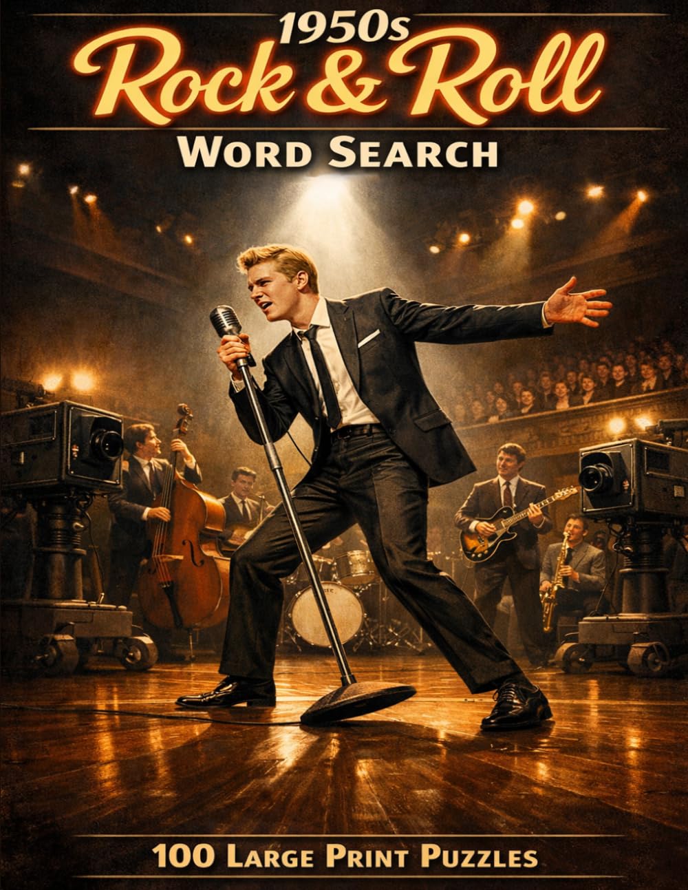 1950s Rock & Roll Word Search: 100 Large Print Puzzles (The Music Collection)