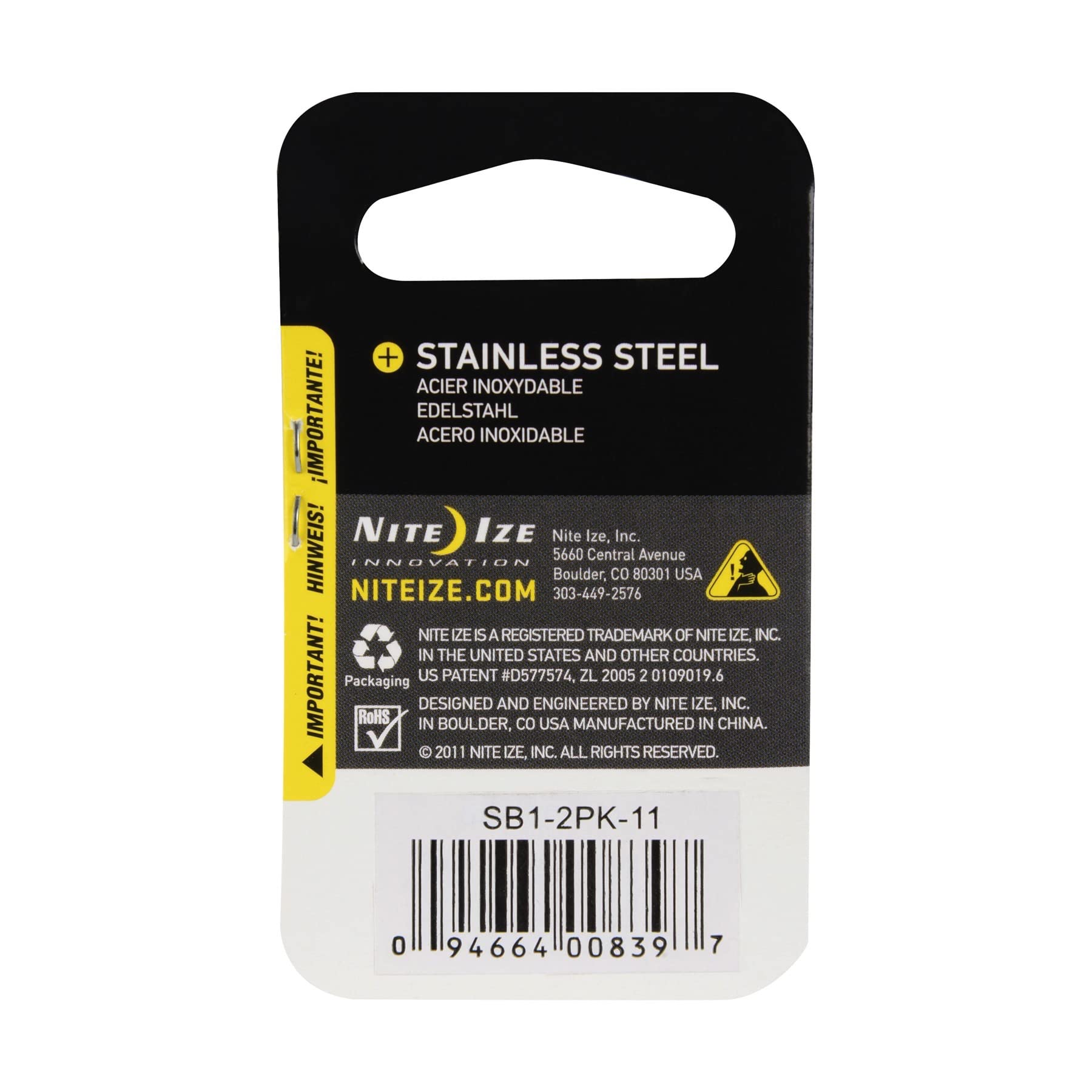 Nite Ize S-Biner 1 - 5 Lb Stainless Steel Card 2
