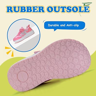 Kids Wide Toe Box Walking Sneaker Boys Girls Tennis Running Shoes