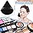 Pimoys 6 Pieces Powder Puff Face Soft Triangle Makeup Puff for Loose Powder Body Powder, Wedge Shape Velour Cosmetic Sponge for Contouring, Under Eyes and Corners, Beauty Makeup Tools