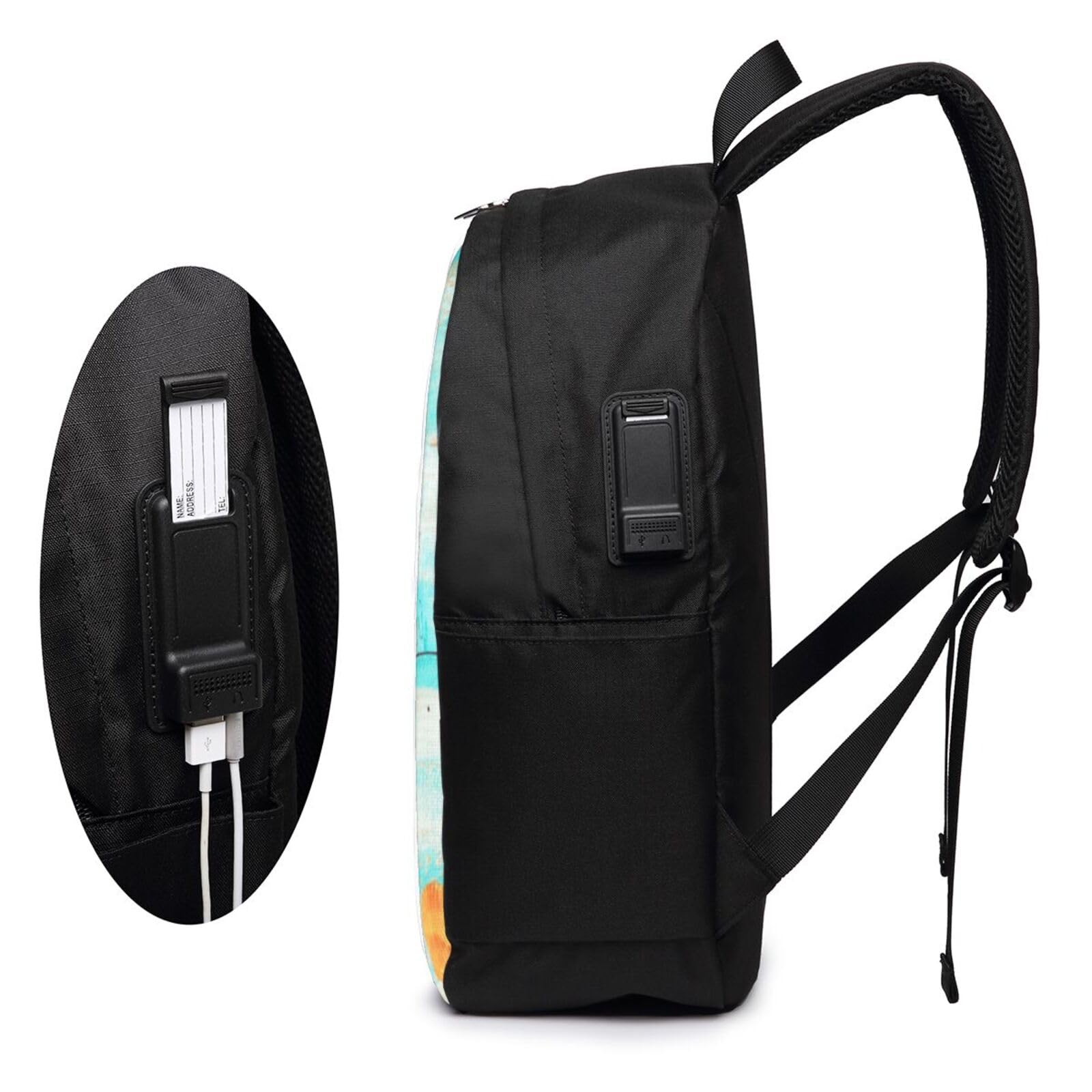Porta USB 17 pollici dello zaino del computer portatile stampata