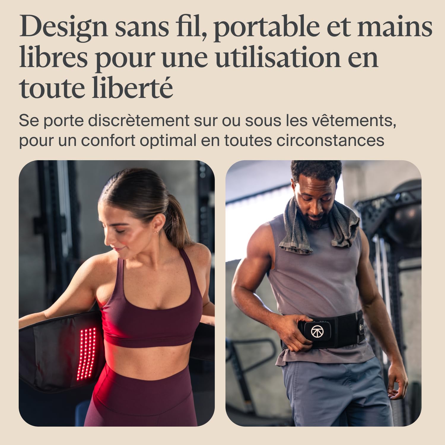 ThermBack LED de Therabody - Ceinture Dorsale 4-en-1 avec Chaleur, Infrarouge, Vibrations et LED pour un Soulagement Ciblé et Efficace des Douleurs Lombaires