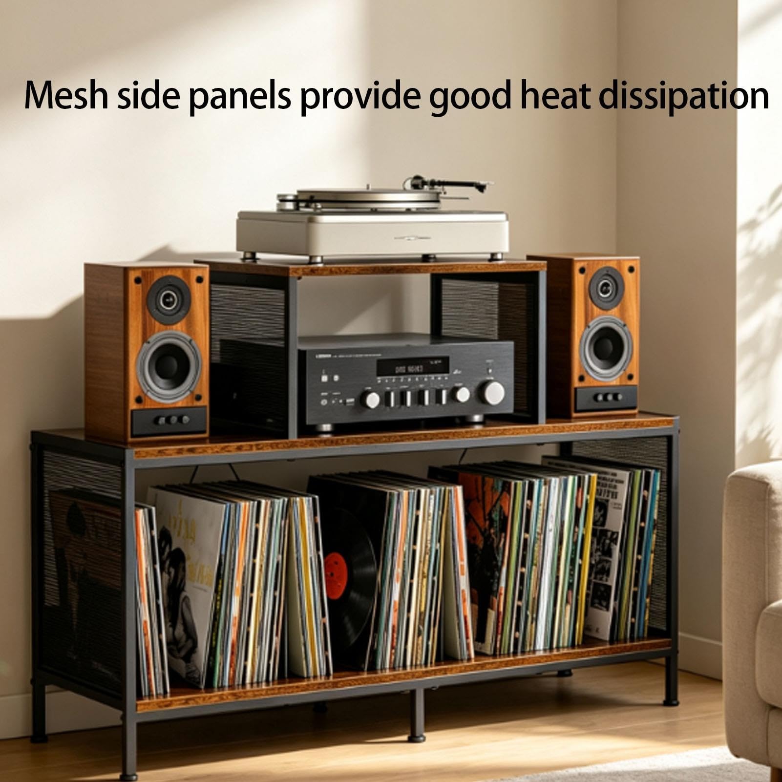 Soluzione di Archiviazione Giradischi CD e Stereo, Multimediale Regolabile