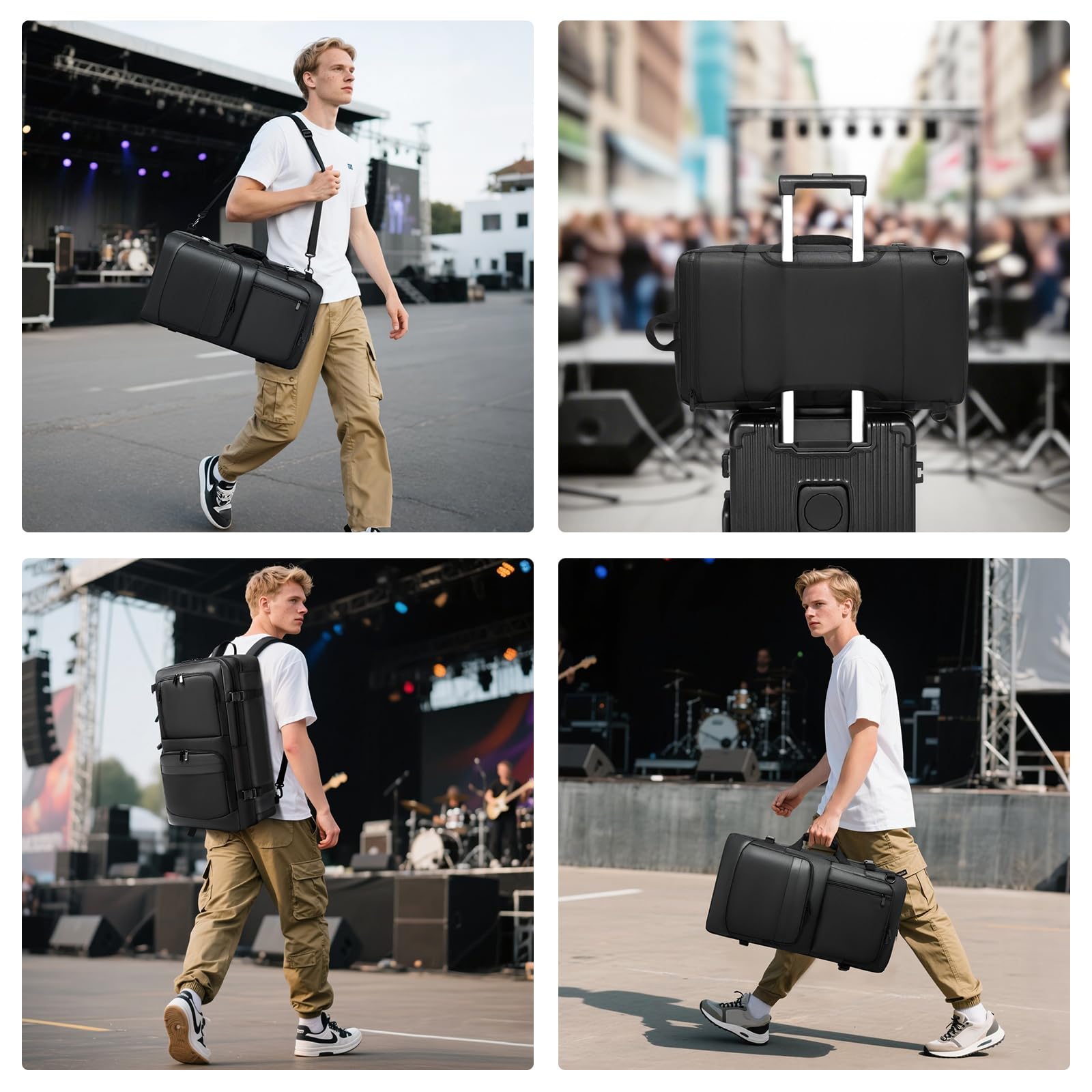 DJ-Controller-Tasche, kompatibel mit Pioneer DDJ-FLX4/DDJ-400/DDJ-REV1 – dick gepolsterter DJ-Rucksack mit mehreren Taschen für Zubehör, verstellbarer Gurt, 56 x 33 x 11 cm