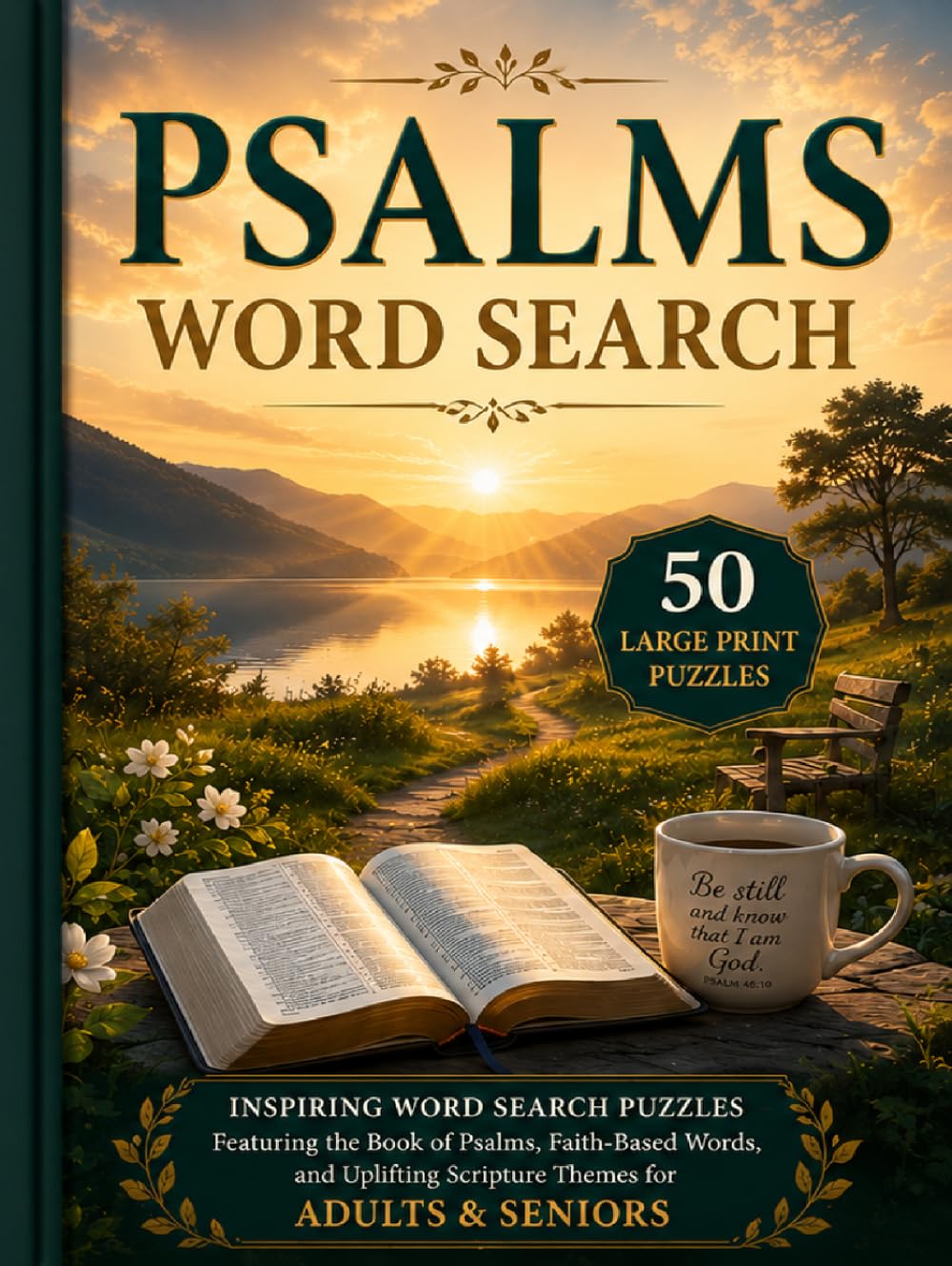 Psalms Word Search: 50 Large Print Inspirational Word Search Puzzles Inspired by the Book of Psalms for Adults & Seniors (Christian Word Search Collection)