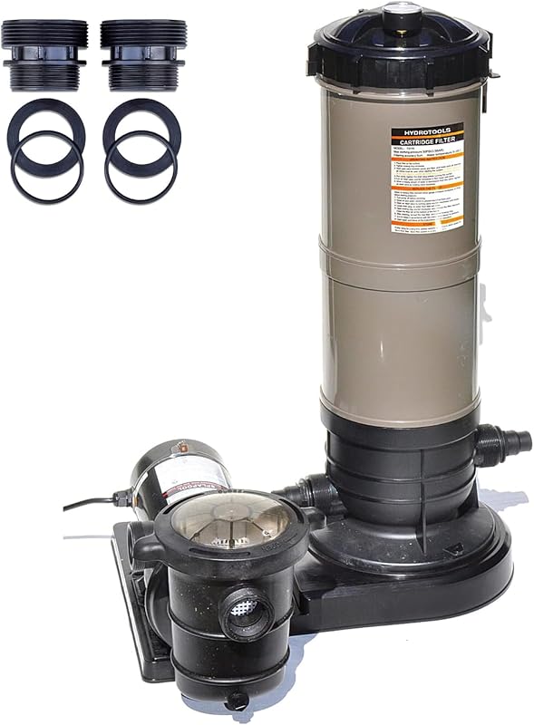 HYDROTOOLS Pool Sand & Cartridge Filter Pumps for Above Ground Pools |12-16 Inch & 8-40 SF Cleaner Systems | 1/3 to 1 HP Pump Options|for Intex Bestway Soft Sided Pools 40mm to 1.5 Inch Hose Convert