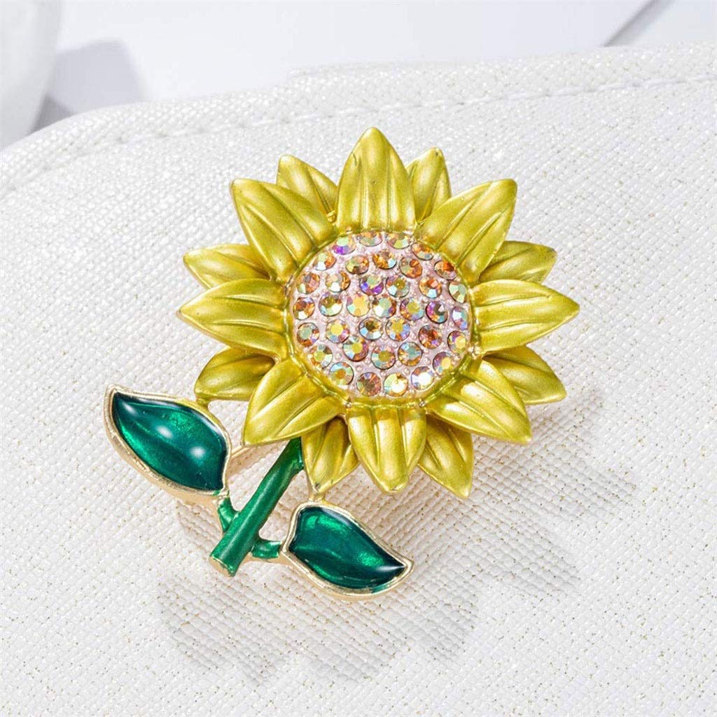 RWRAPS Brosche Mode-Sonnenblumen-Brosche – Sonnenblumen-Mantel-Pullover-Pin-Zubehör