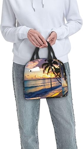 Miniatura 9 de Lonchera de trabajo, impresionante bolsa de almuerzo de viaje de Jamaica para mujeres y hombres, contenedor de almuerzo aislado reutilizable de gran