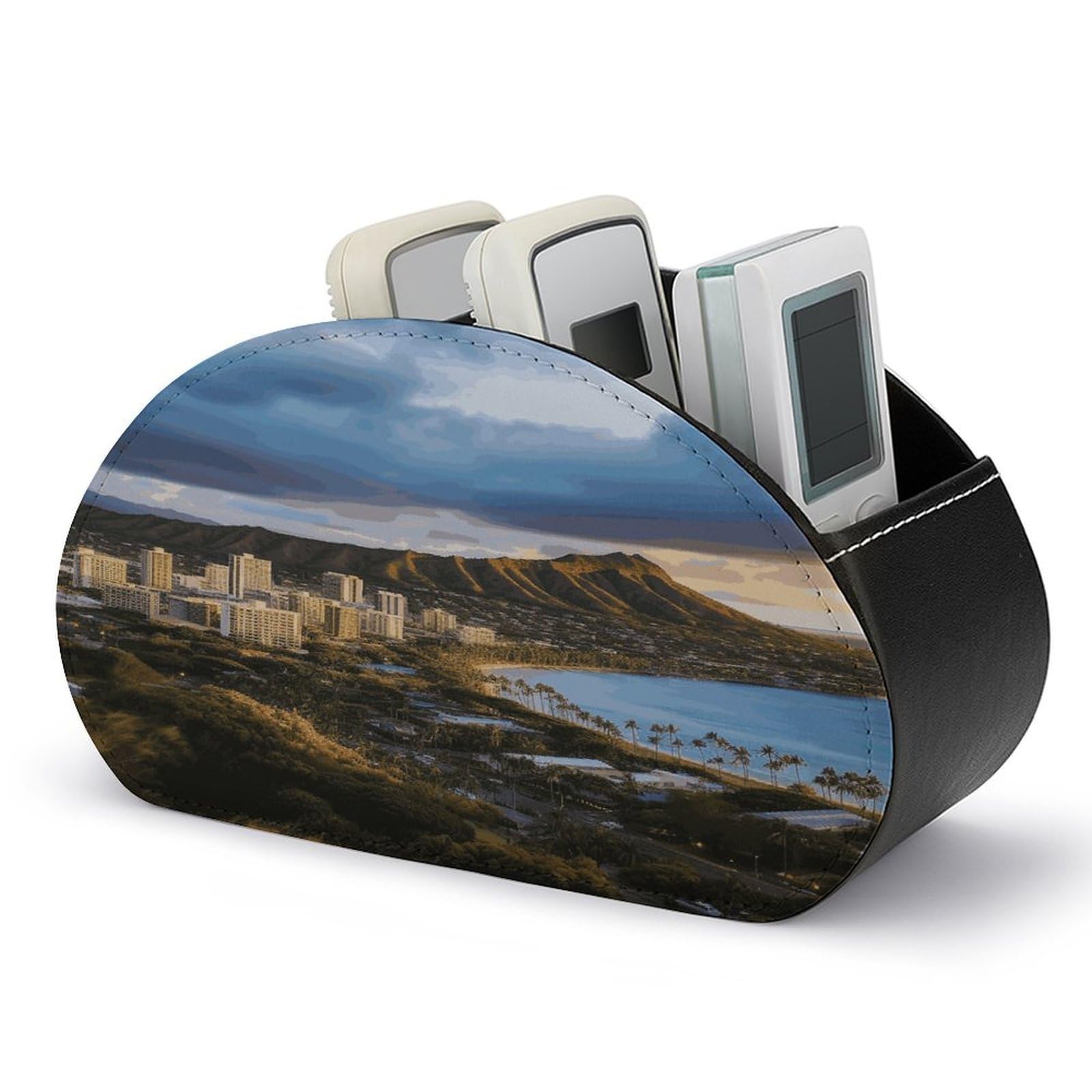 Btcowzrv Style Diamond Head Hawaii Remote Control Holder With 5 Compartments