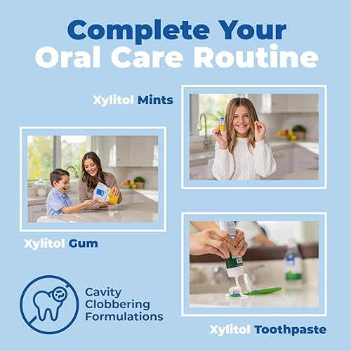 Miniatura 7 de Epic Goma de mascar 100% xilitol, 500 piezas envueltas individualmente, sin aspartamo, goma de mascar remineralizante sin azúcar (goma de