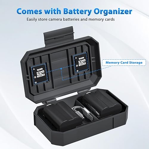 Vista 37 de Paquete de baterías EN-EL15, LP EN-EL15 EN EL15a, batería de repuesto recargable de iones de litio compatible con Nikon D7500, D7200, D7100, D7000