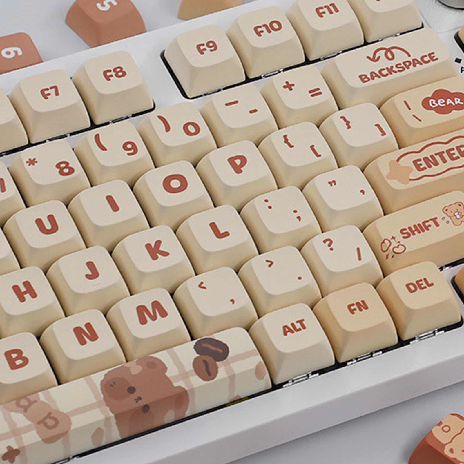Amazon | 133キー メカニカルキーボードキーキャップ かわいいクマ XDA