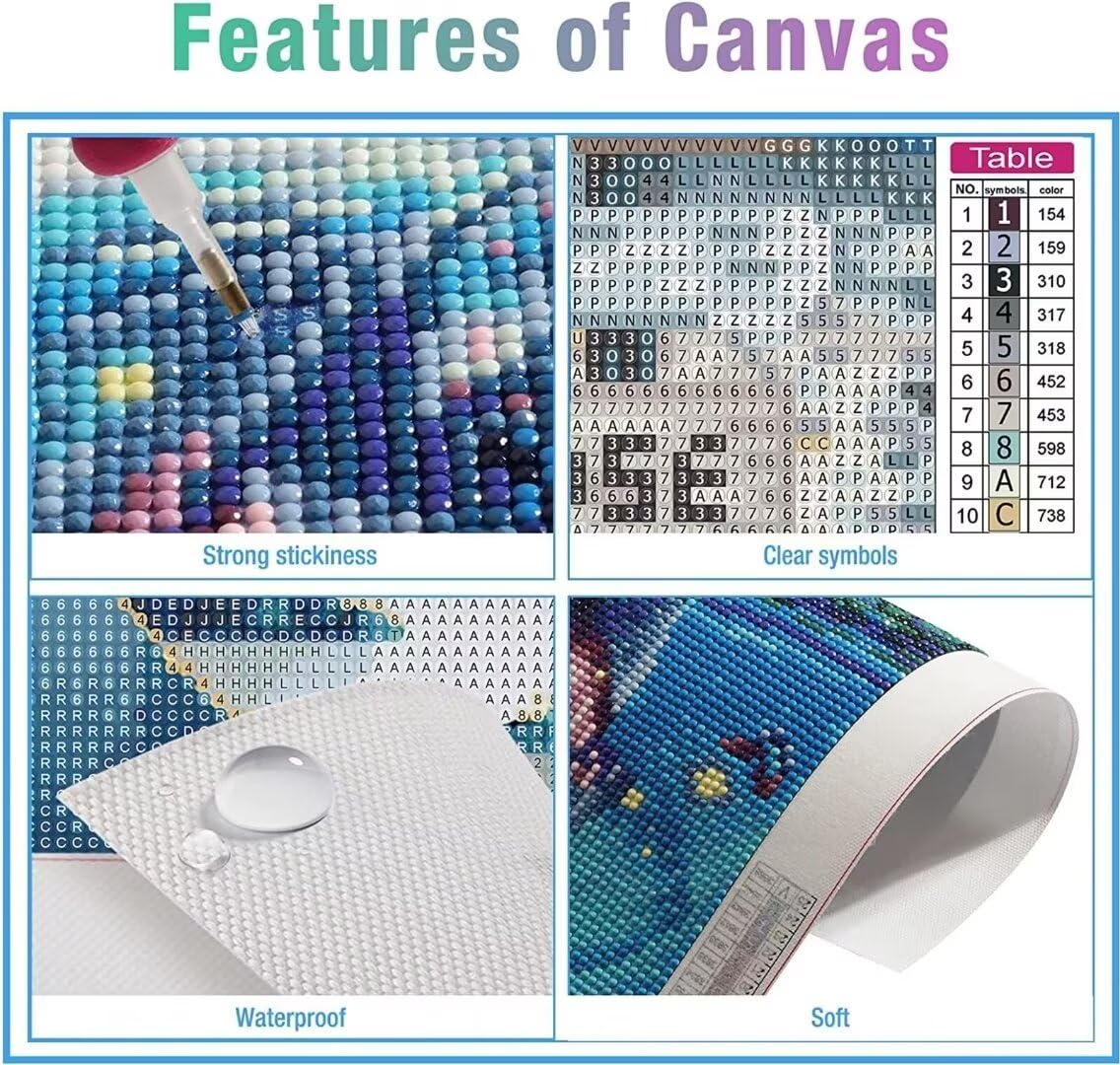 5D Diamond Art Painting Kit, Diamond Painting Mappa del mondo a colori Pittura Diamante per Bambini, DIY Hobby Creativi Adulti Diamantini Crystal Art Painting, Decorazioni Casa 80x120cm P-358