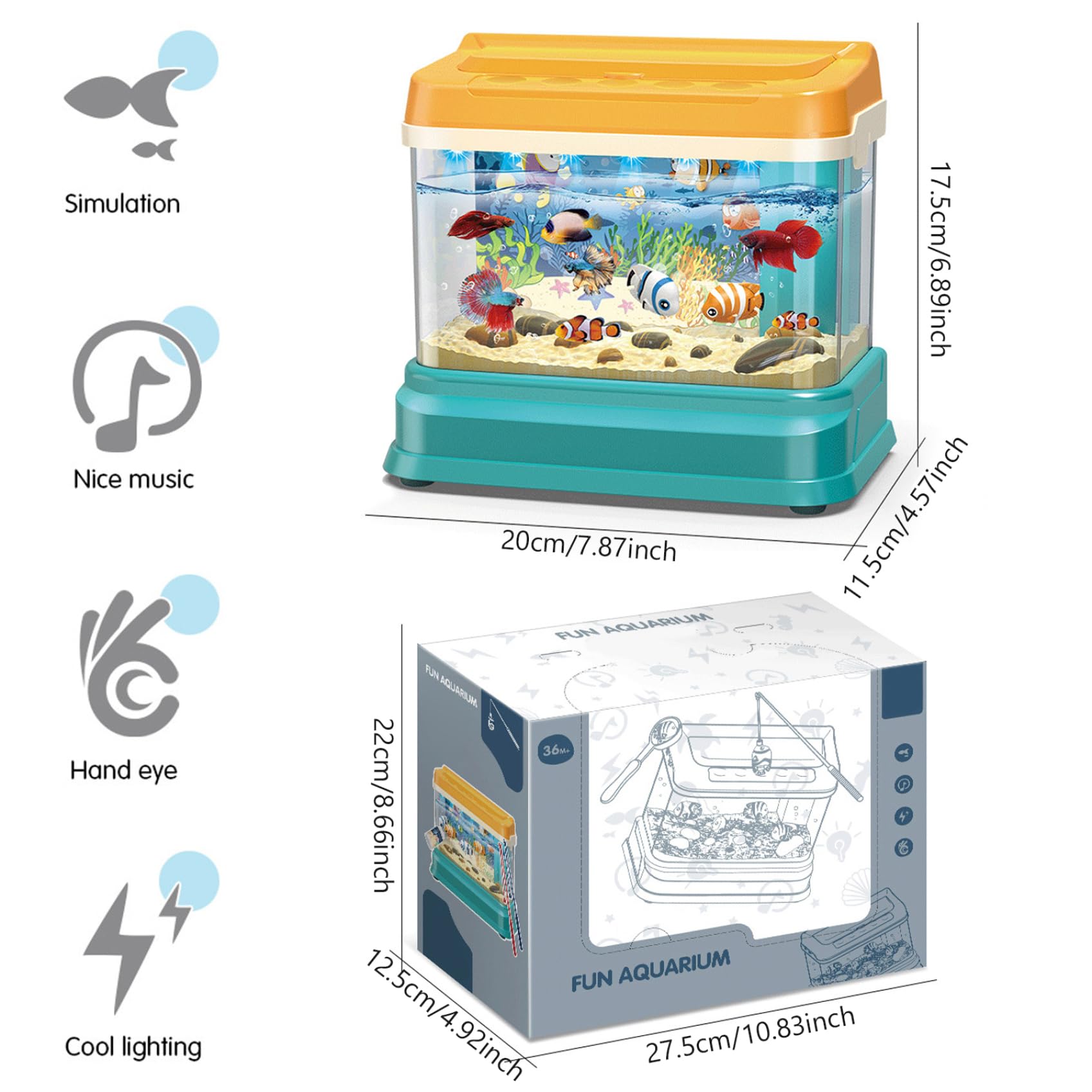 Amazon.co.jp: おもちゃの水槽セット かわいい 磁気 リアル
