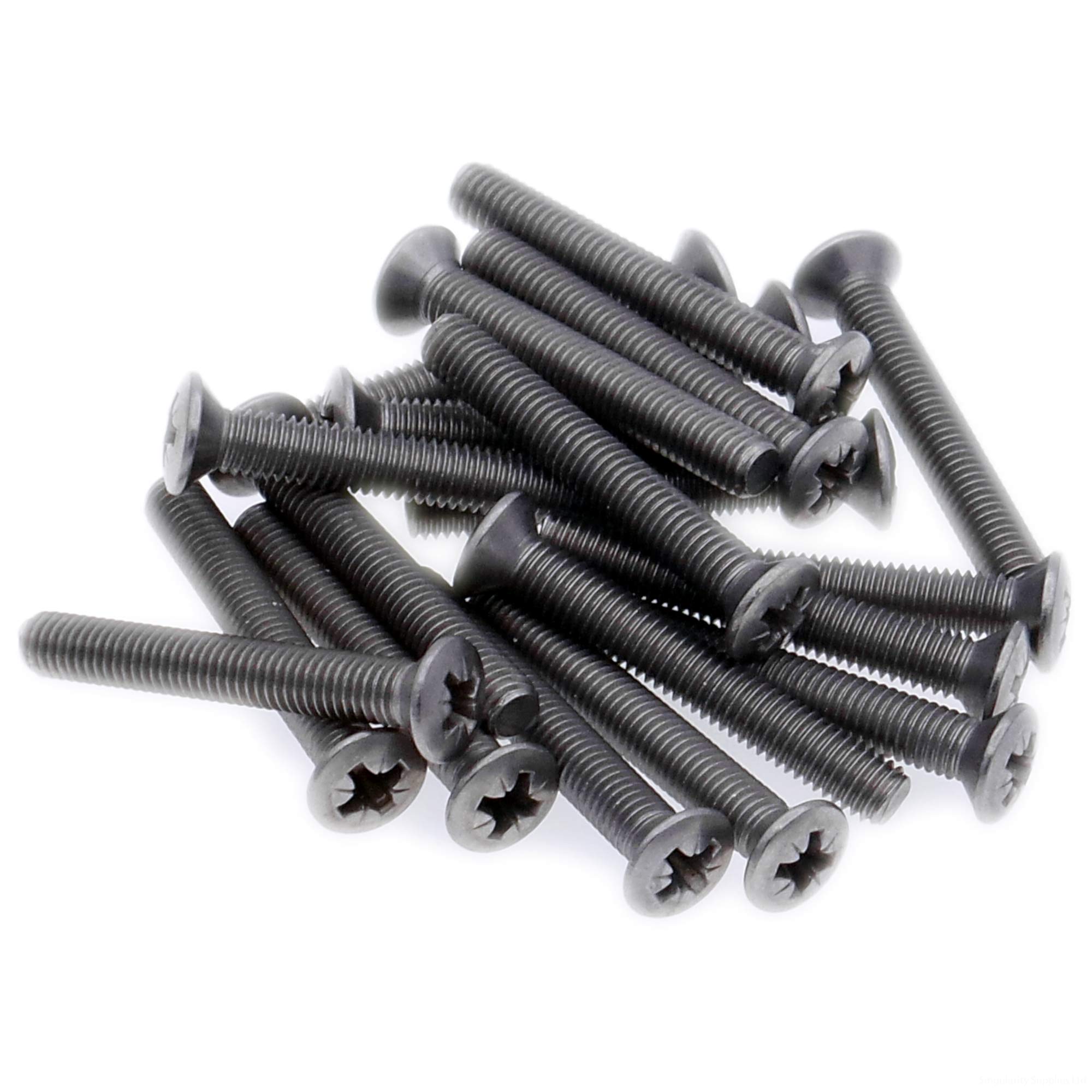 Singularity Supplies M5 (5Mm X 35Mm) Pozi Raised Countersunk Machine Screw (Bolt) - Stainless Steel (A2) (Pack Of 20)