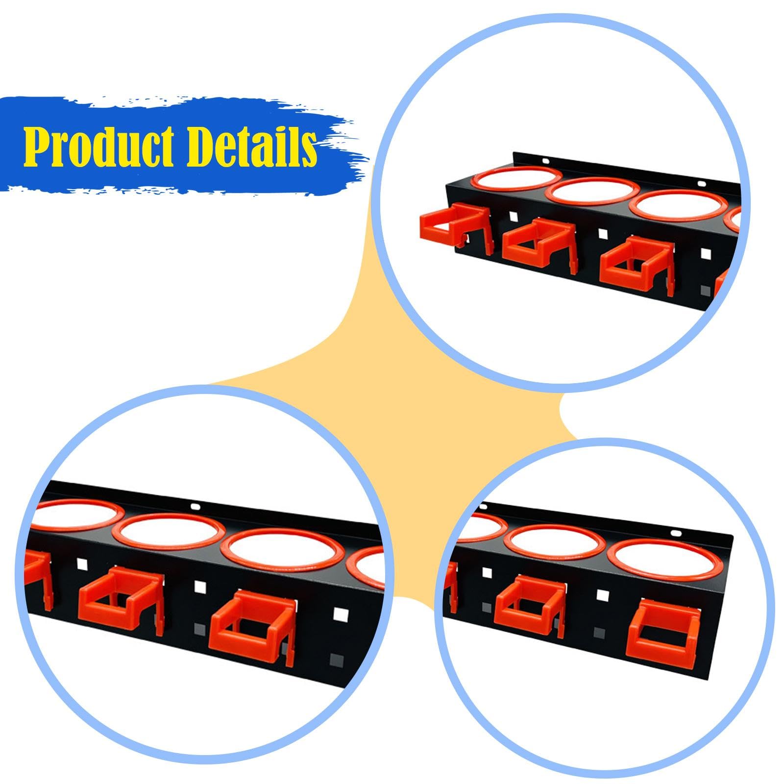predolo Organizador de Pared para Botellas de Spray, Accesorios de Belleza para El Coche, con Ganchos. Organizador de Herramientas de Lavado de Coches Resiste