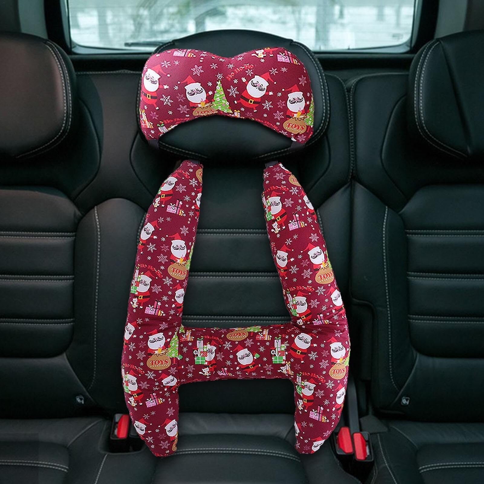 Cuscino da viaggio for auto, cuscino for sedile posteriore in stile H con personaggio dei cartoni animati, comodo poggiatesta for adulti e bambini in movimento(C)