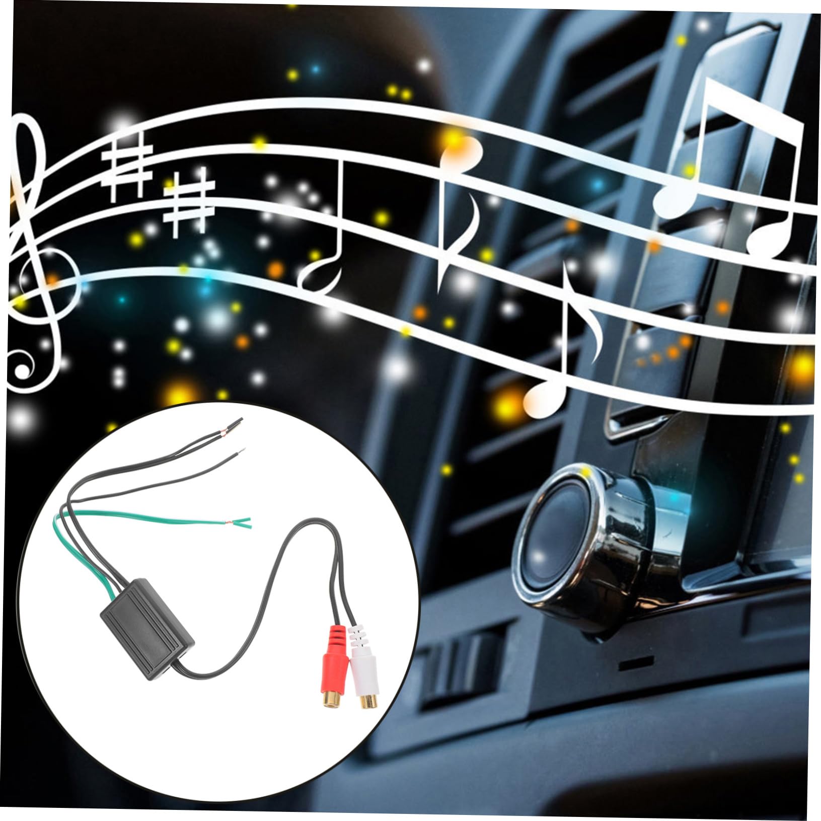 PartyKindom 4pièces Câble Audio Stéréo pour Voiture Adaptateur Haut-Parleur Câble De Remplacement pour Système Audio Automobile Et