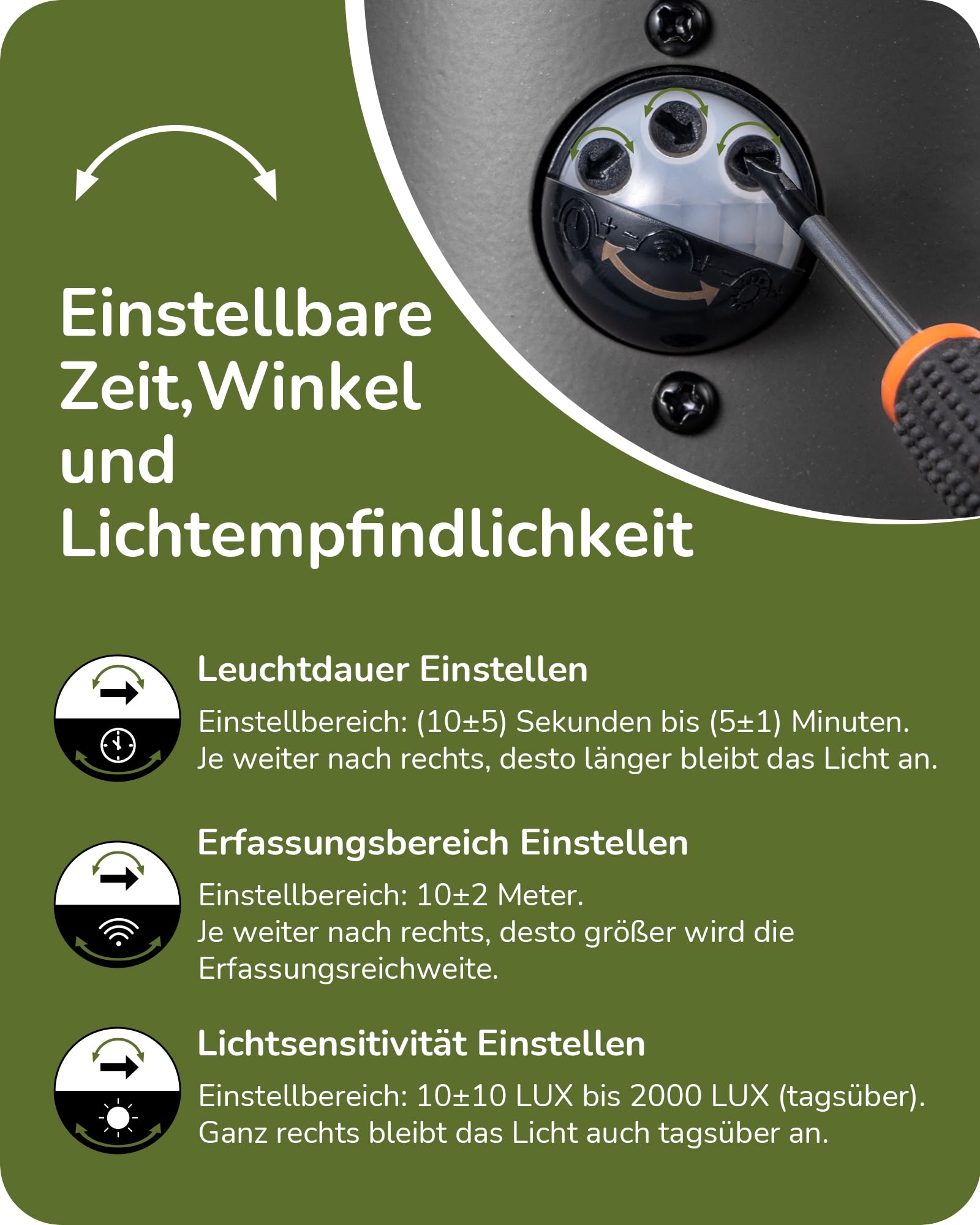 EDISHINE Zewnętrzna lampa ścienna z czujnikiem ruchu, gniazdo E27, wodoodporna IP44, lampa ścienna z aluminium i szkła hartowanego do ogrodu, balkonu, tarasu, frontu, żarówki nie są dołączone, czarna