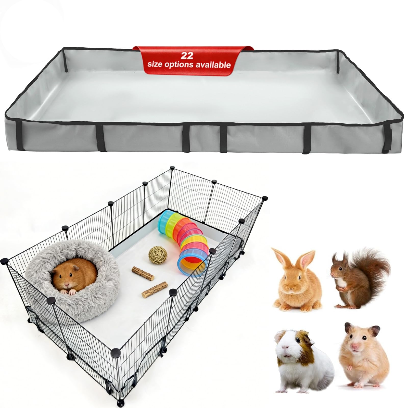 DZWLKJ Guinea Pig Cage Liner, Waterproof and Washable Base, 28"X56", Suitable for Rabbits, Bunny, Chinchillas, Hedgehog, Ferrets and Other Small Animals