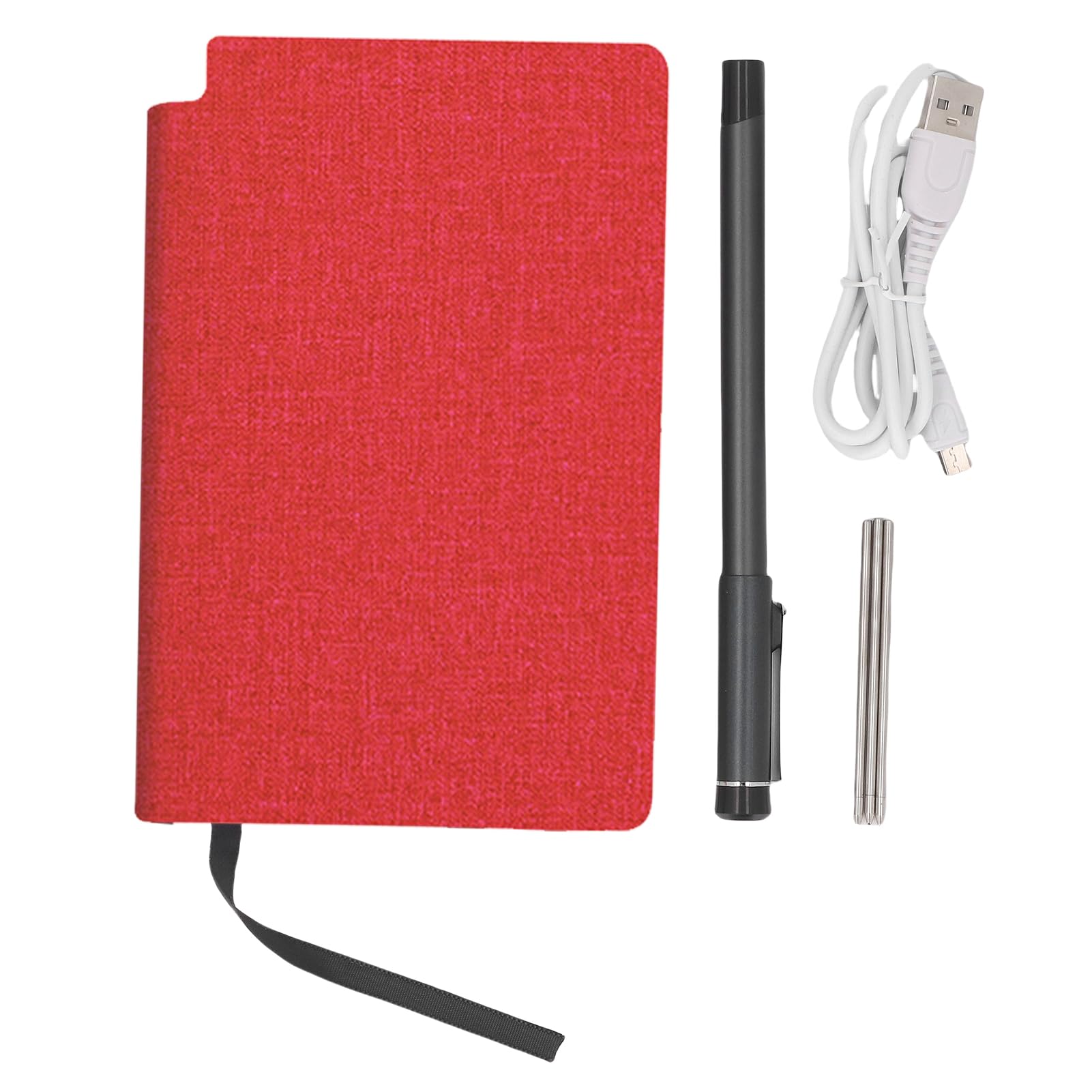 Ejoyous Digitales Notizbuch mit Stift, Elektronischer PU-Schreibblock mit OCR-Texterkennung und Bluetooth 5.0, Echtzeit-Synchronisierung und Exportwiedergabe für Studenten und Profis (Leinenstruktur