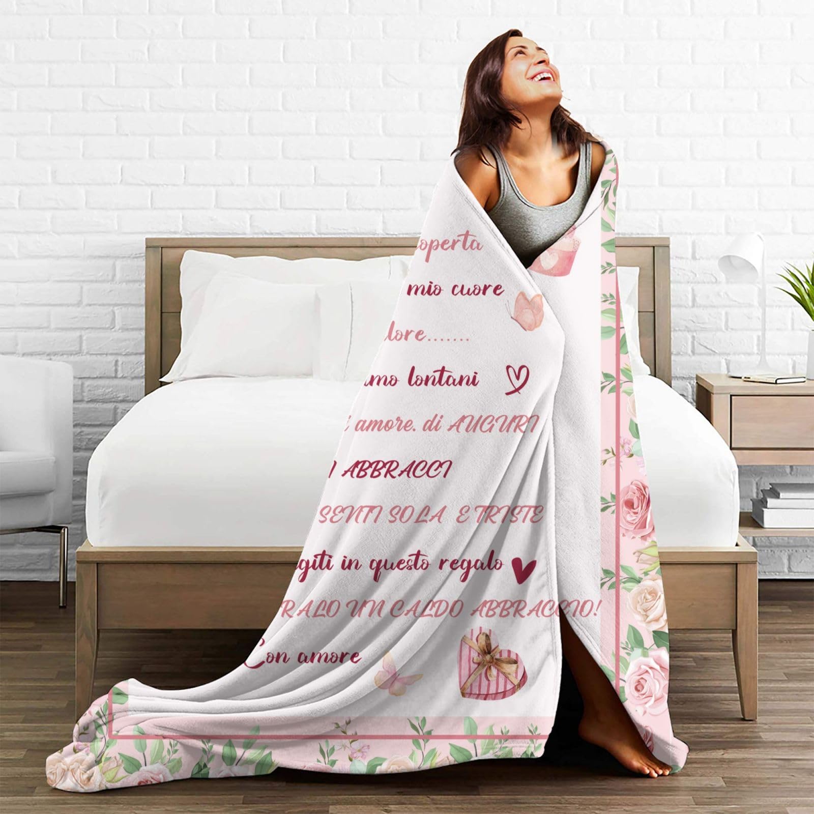 G-dake Coperta A Mia Nonna, Nonna Idee Regalo, Regalo Nonna Compleanno da Nipote, Regali per Nonna Natale Ringraziamento Festa Della Mamma Festa Della Nonna Coperta morbida 130x150cm