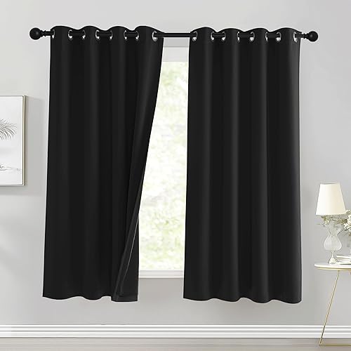 Miniatura 19 de Pony Dance - Cortinas 100% de opacidad, cortinas gruesas de doble capa con bloqueo de luz, cortinas térmicas aisladas que reducen el ruido para