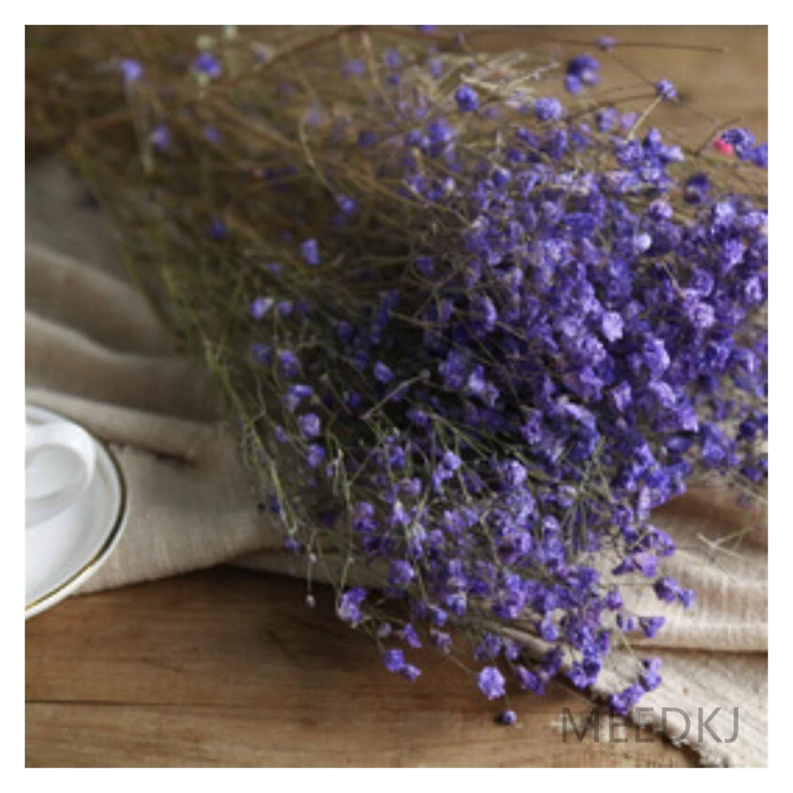 Fleurs séchées pour accessoires de tir photo et décoration de table couleur violette