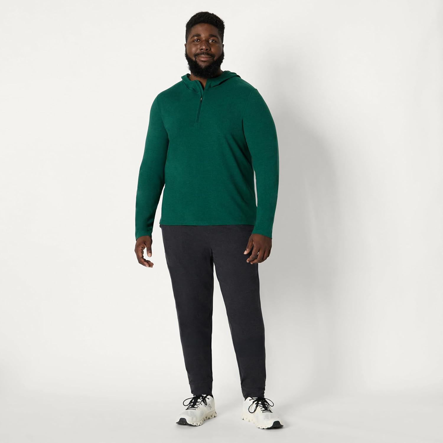 Amazon Essentials Men's Athletic Soft Performance Lightweight Quarter-Zip Hoodie Long Sleeve Workout Top - Image 7