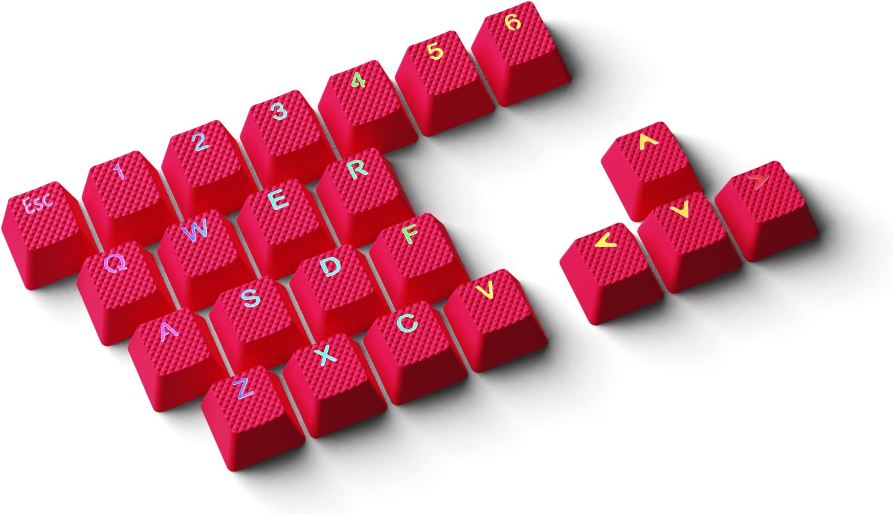 Rubber Backlit Doublesht Keycap Set | OEM Profile for Mechanical Keyboard (23 Keys, Monza Red)
