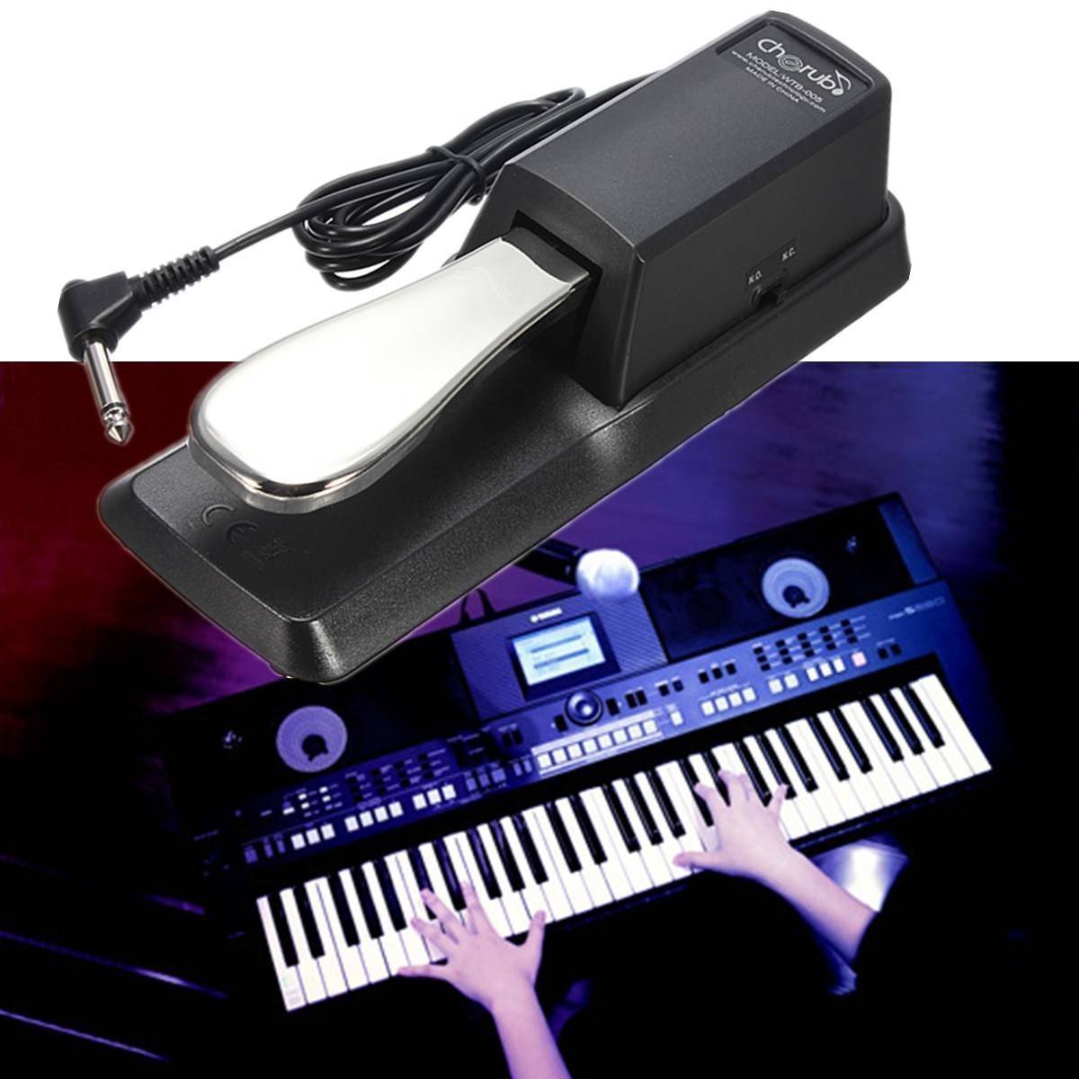 Pedal Piano, Pedal Sustain, Pedales para Teclados Electrónicos, Pedal de Sostenido, Pedal de Resonancia para Teclados y Pianos Digitales, Compatible con todos los teclados eléctricos-Universal