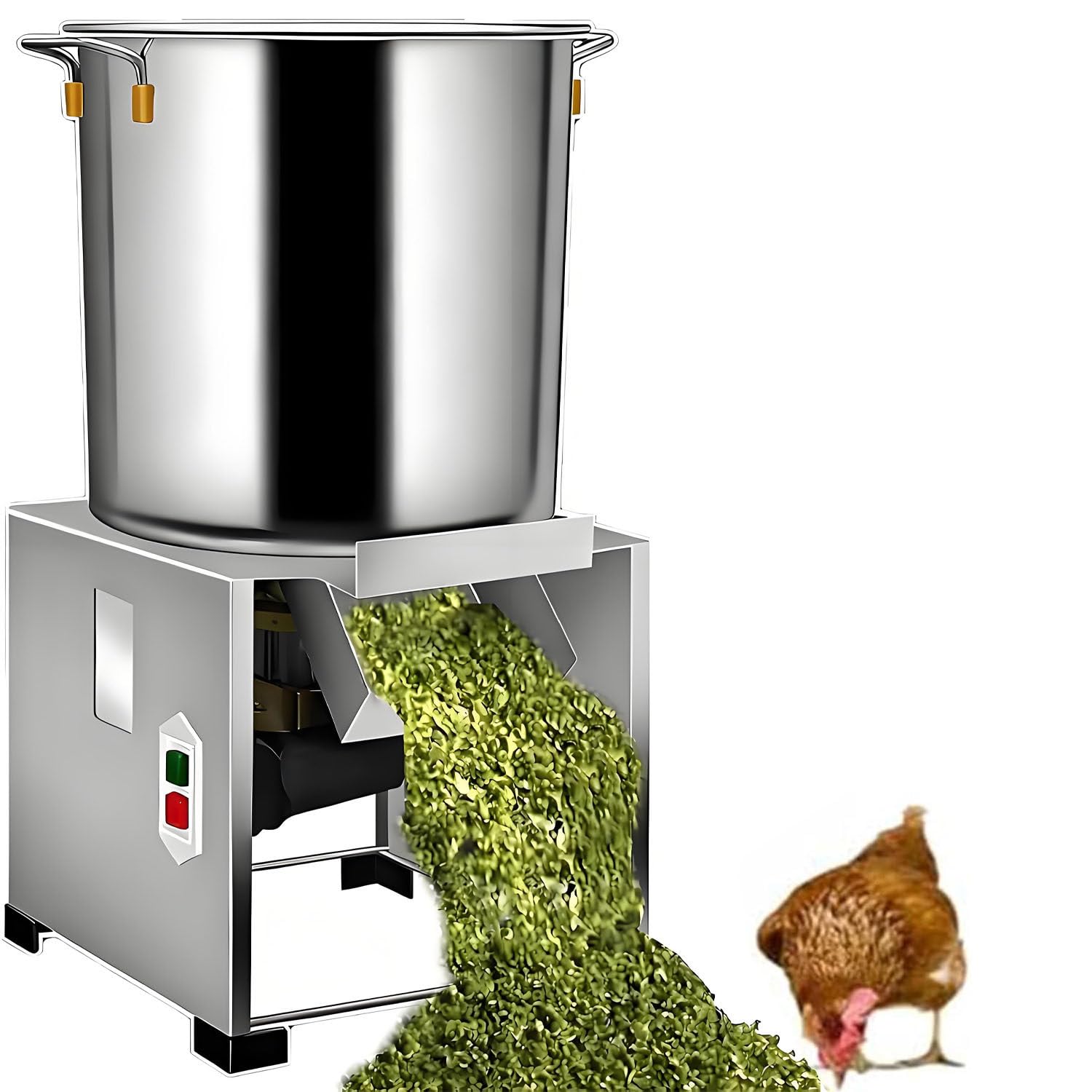 Picadora eléctrica Comercial de Verduras de 1500 W, de Acero Inoxidable.