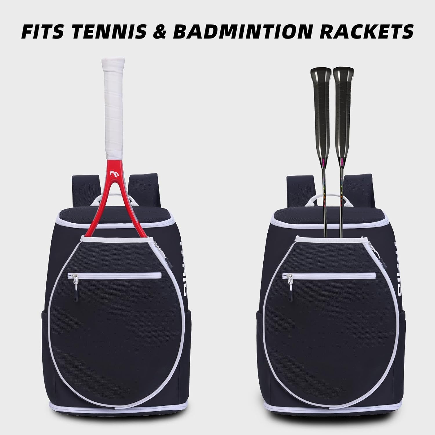 TPAID Tennis Backpack, Team Tennis Racket Bag for Men & Women, Sport Bags for Tennis Pickleball Badminton with Shoes Compartment
