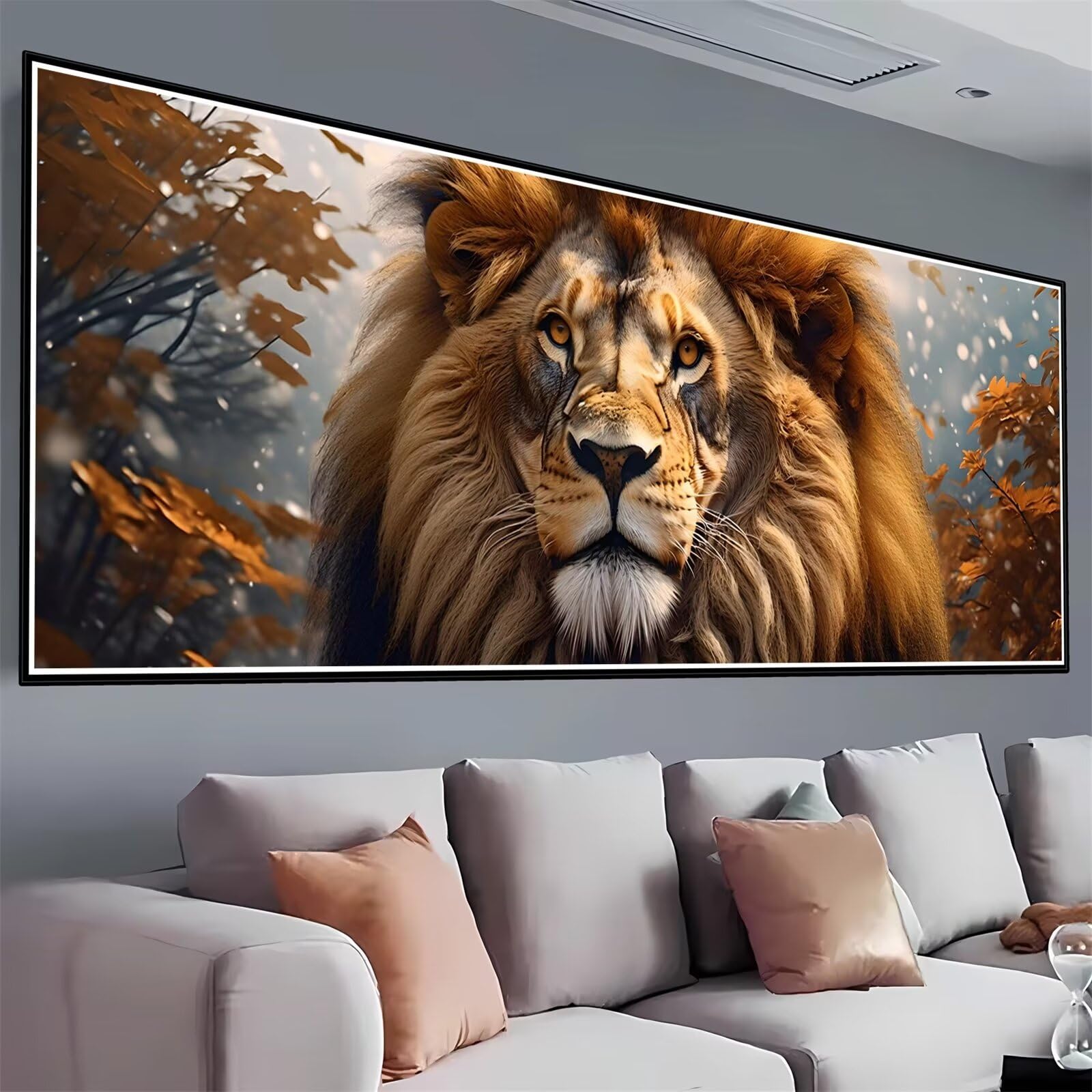 5D DIY Diamond Painting Kit Completo, Leone Kit per Pittura Diamante Mosaico Fai Da Te, Diamantini