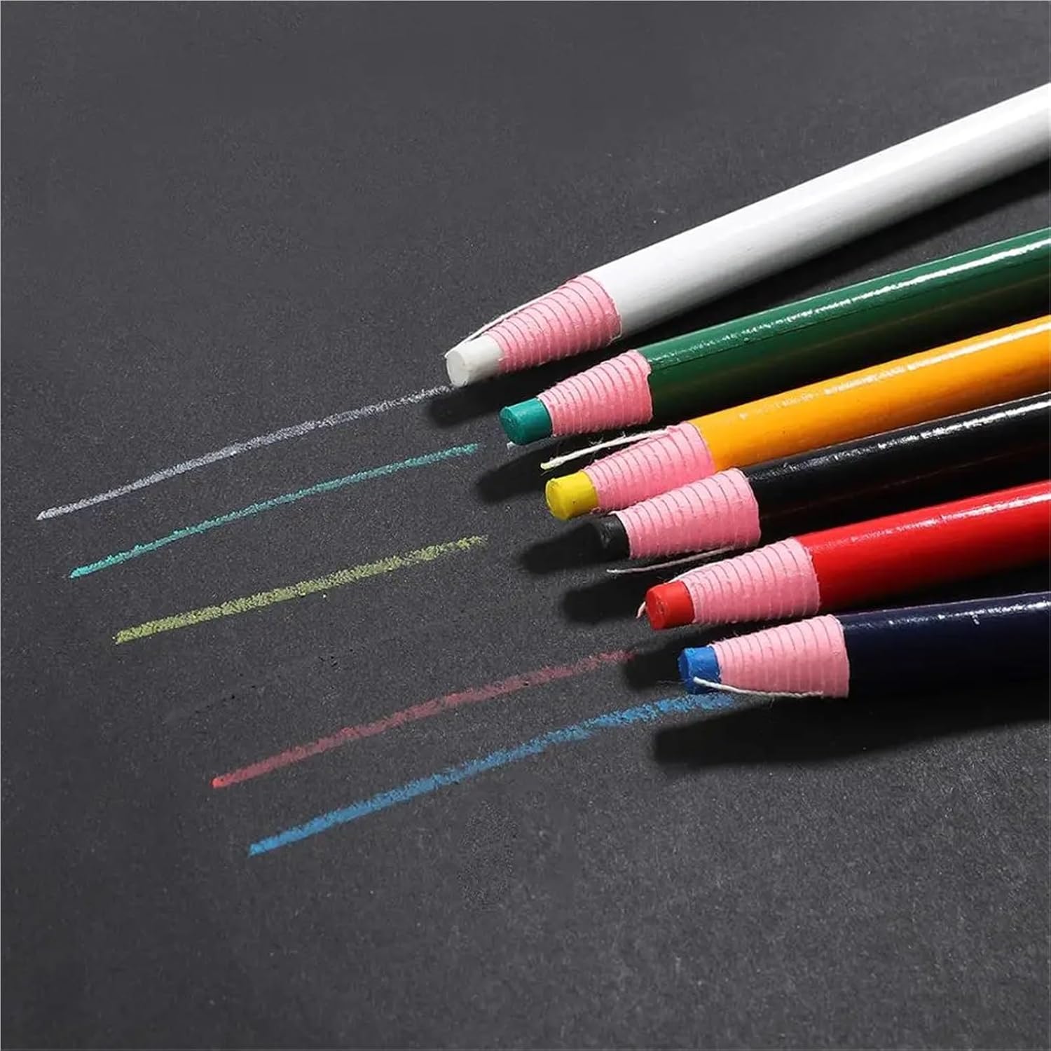 YHNNH Tailors Chalk Sewing 1/4set*6pcs Cut-free Sewing Tailor's Chalk Pencils Fabric Marker Pen Garment Pencil For Tailor Accessories(Blue,4set)