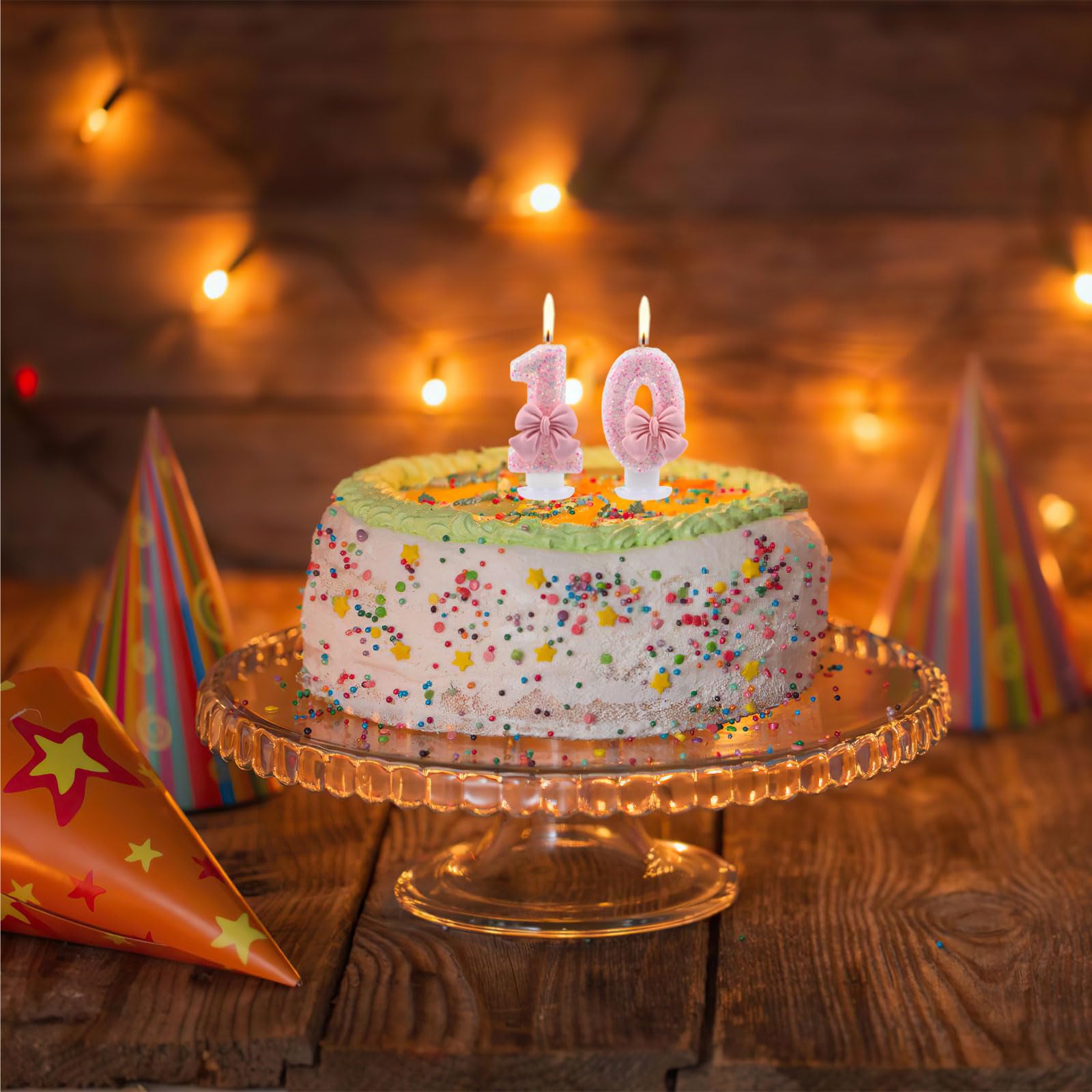 Geburtstagskerzen Zahlen - Glitzer Kerzen Topper 7cm Für Kuchen & Torten