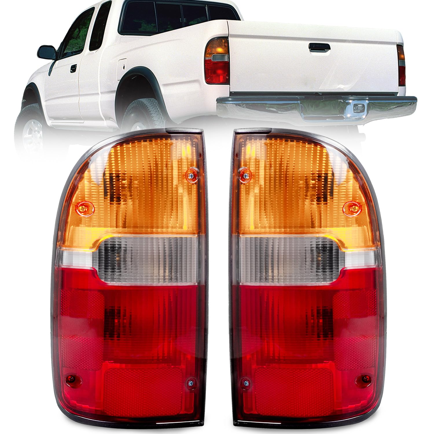 Tail Light Compatible with 1995-2000 Toyota Tacoma Rear Brake Lamp Left Driver and Right Passenger Side Taillight